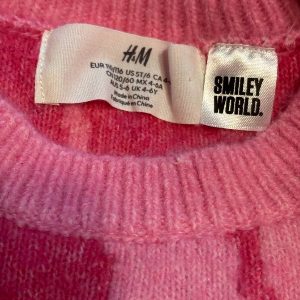 SMILEY WORLD Pink Sweater for Kids - size 5T/6 - Picture 6 of 16